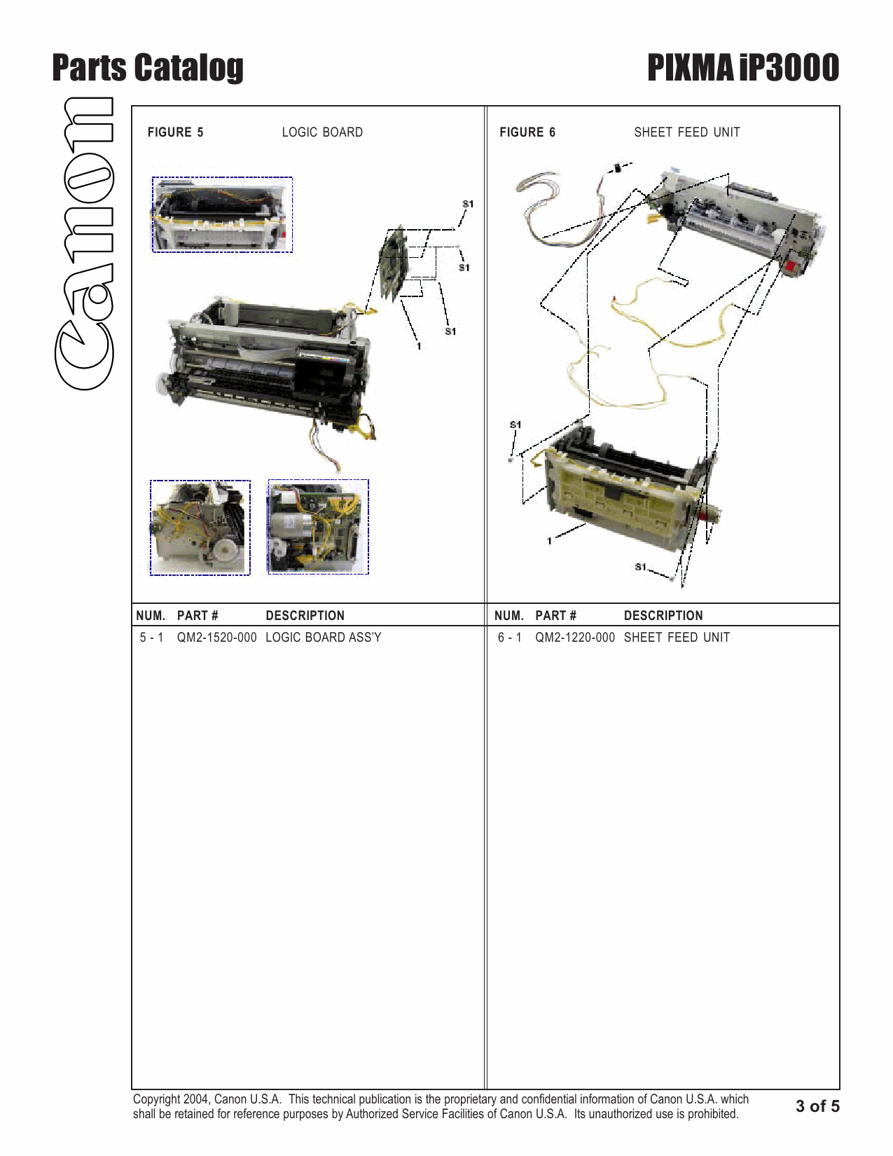 Canon PIXMA iP3000 Parts Catalog-4